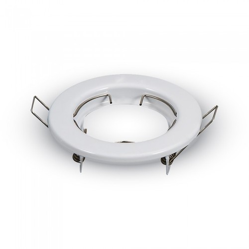 Downlight kit uden lyskilde - Hul: Ø6,5 cm, Mål: Ø8 cm, blank hvid, vælg MR16 eller GU10 fatning