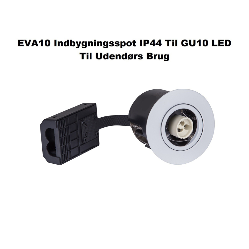 Billede af EVA10 Udendørs Indbygningsspot 230V Til GU10 LED - Hvid hos detLED