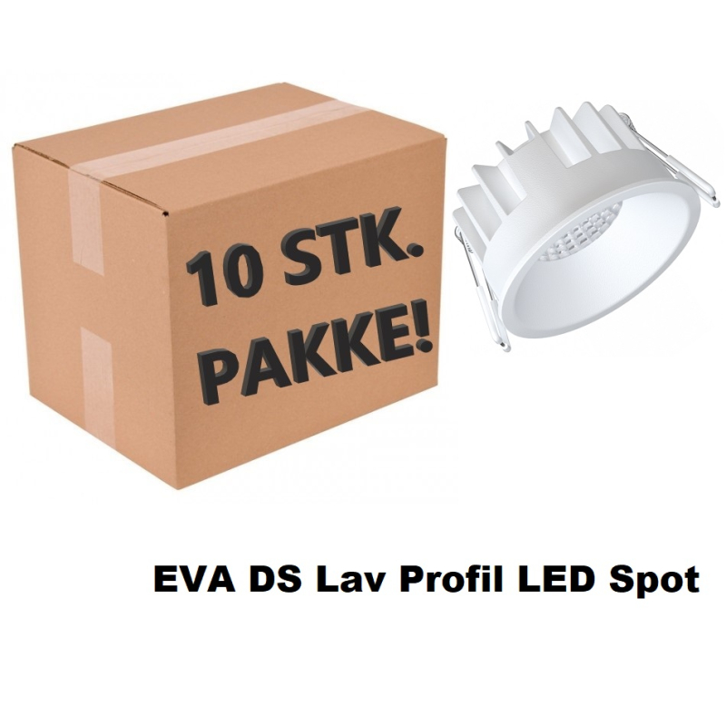 Se EVA DS LED Indbygningsspot 7W i 2700K, Dim, Ra98 - Hvid (inde-/Udendørs) hos detLED