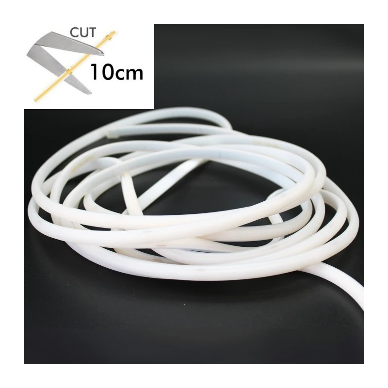 Se CUT10 Flex COB LED Strip Til 230V i 4500K, 11,5W/m, Dim, IP67 - Metermål hos detLED