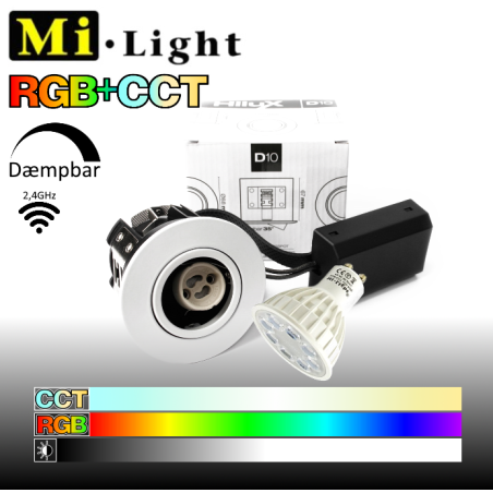 Mi•Light GU10 LED pære 4W RGB+CCT 280-380Lm