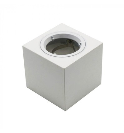 Gips påbygningslampe GU10 - Firkantet, uden lyskilde