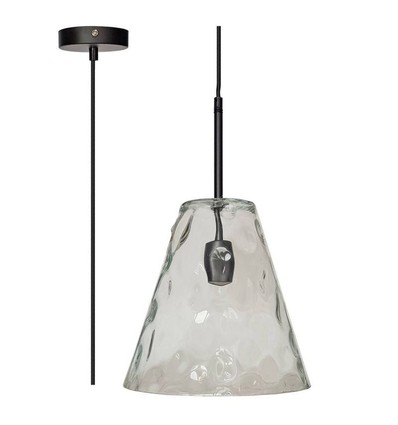 V-Tac moderne pendellampe - Kegleformet glas, Ø27 cm, E27