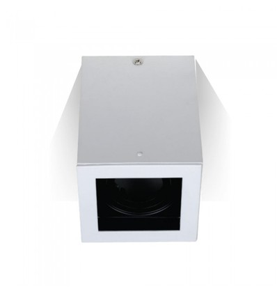 Loftslampe GU10 - IP20, Firkantet, hvid, uden lyskilde