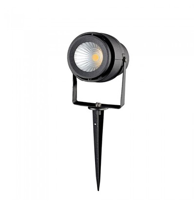 V-Tac 12W LED havelampe - Sort, med spyd, IP65, 230V