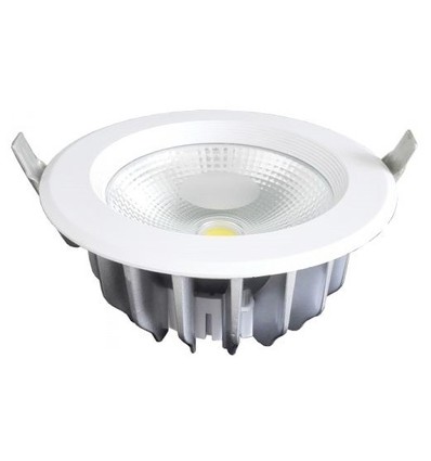 Outlet: V-Tac 10W LED indbygningsspot - Hul: Ø12 cm, Mål: Ø13.5 cm, 230V