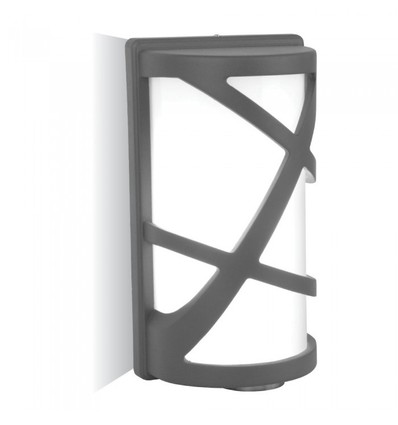 E27 Væglampe - IP54 udendørs, grå, uden lyskilde