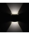 5W LED væglampe - IP65 udendørs, rund, sort, justerbar spredning, inkl. lyskilde