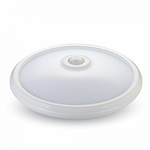 V-Tac 12W LED sensorlampe - Samsung LED chip, PIR sensor, IP20 indendørs, 230V, inkl. lyskilde