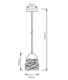 Restsalg: V-Tac pendellampe - Mat hvid, metal, E27