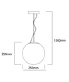 V-Tac glas pendellampe - Ø25 cm, E27