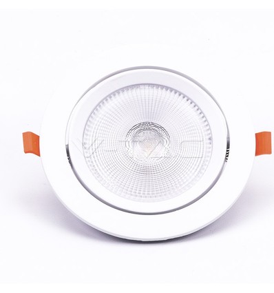 V-Tac 20W LED spotlight - Hul: Ø14,5 cm, Mål: Ø17 cm, 3 cm høj, Samsung LED chip, 230V