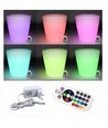 V-Tac RGB LED potteskjuler - Genopladelig, med fjernbetjening, 28x28x29 cm