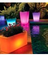 V-Tac RGB LED potteskjuler - Genopladelig, med fjernbetjening, 28x28x29 cm