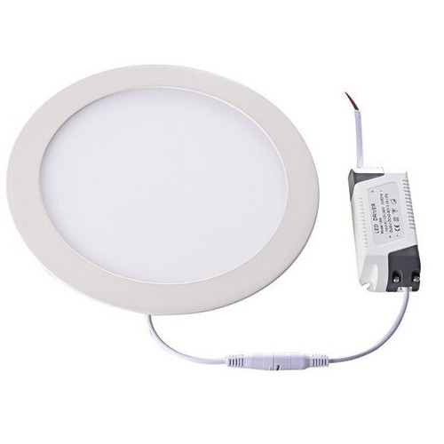 11W Ø20cm LED indbygningspanel - Hul: Ø18 cm, Mål: Ø20 cm