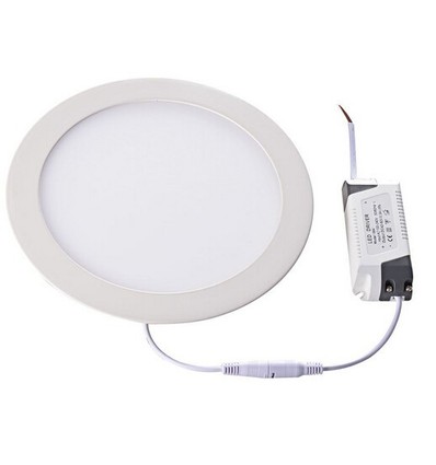 11W Ø20cm LED indbygningspanel - Hul: Ø18 cm, Mål: Ø20 cm