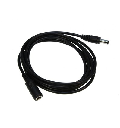 DC Forlængerkabel - 1 m, til LED strips, 5V-24V, sort