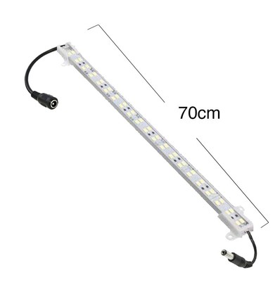 Trappe aluprofil med LED strip - 70 cm, 4W, 24V, IP65, med stik