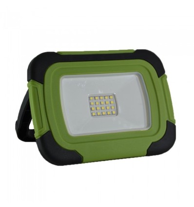 10W Genopladelig LED projektør - 12V, Arbejdslampe, transportabel, udendørs