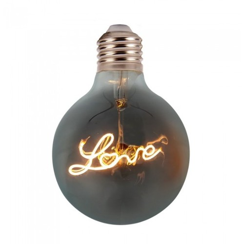 V-Tac 5W LED Love globepære - Kultråd, Ø12,5cm, ekstra varm hvid, E27