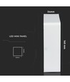 Outlet: 12W LED loftslampe - 14 x 14cm, Højde: 2,4cm, hvid kant