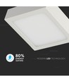 Outlet: 12W LED loftslampe - 14 x 14cm, Højde: 2,4cm, hvid kant