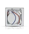 Outlet: 12W LED loftslampe - 14 x 14cm, Højde: 2,4cm, hvid kant