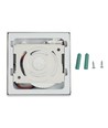 Outlet: 12W LED loftslampe - 14 x 14cm, Højde: 2,4cm, hvid kant