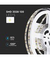 V-Tac 7,2W/m LED strip 8mm bred - 5m, 120 LED pr. meter