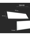 V-Tac 120x30 LED panel - Højde:14mm, 29W, hvid kant, 120lm/W