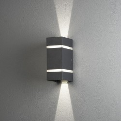 Cremona LED Væglampe udendørs 2x3W IP54 i Antracitgrå