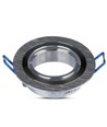 MR16 eller GU10 Downlight kit - Uden lyskilde, børstet aluminium, Hul: Ø7,5 cm, Mål: Ø9,1 cm