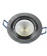 MR16 eller GU10 Downlight kit - Uden lyskilde, børstet aluminium, Hul: Ø7,5 cm, Mål: Ø9,1 cm