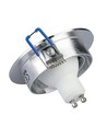 MR16 eller GU10 Downlight kit - Uden lyskilde, børstet aluminium, Hul: Ø7,5 cm, Mål: Ø9,1 cm