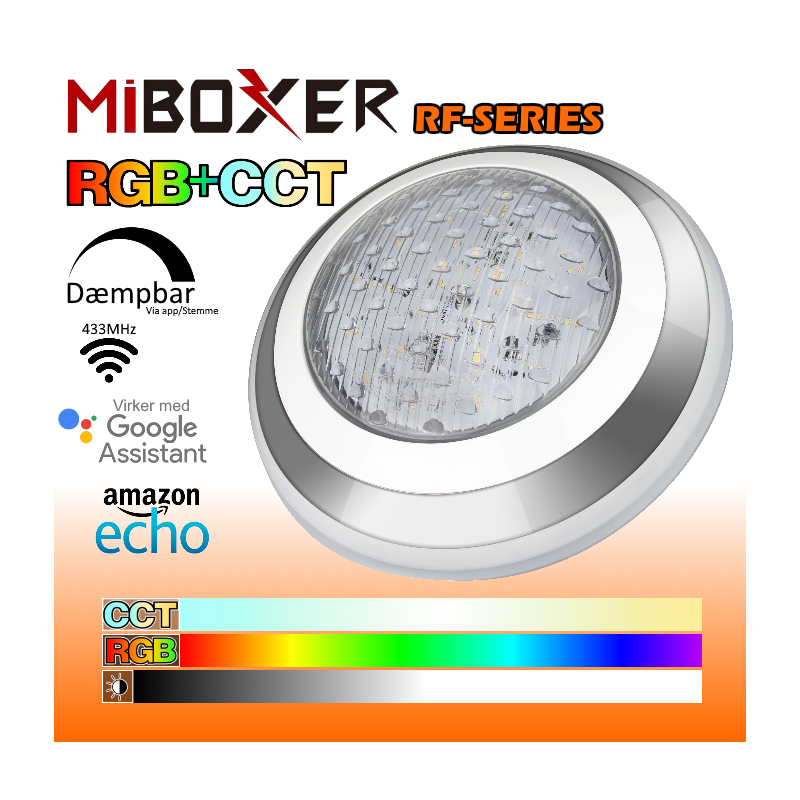 MiBoxer RF lampe til Pool og Spa IP68 AC12V DC12-24V