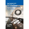 DIOSPOT LED Møbelspot 3W 2700K Ra90 i Sort - Komplet
