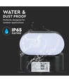 6W LED væglampe - IP65 udendørs, Oval, roterbar 350 grader, sort, inkl. lyskilde