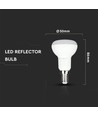 E14 4,8W LED spotpære - R50, Cree LED chip