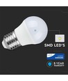 V-Tac 4,5W LED kronepære - Samsung LED chip, G45, E27