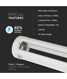 V-Tac 10W LED havelampe - Hvid, 80 cm, IP65, 230V