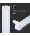 V-Tac 150 cm dobbelt LED grundarmatur - Inkl. 2 stk. 22W LED rør, IP20