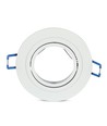 MR16 eller GU10 Downlight kit, Uden lyskilde, Mat hvid, Hul: Ø7,5 cm, Mål: Ø9,1 cm