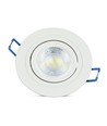 Downlight kit uden lyskilde - Hul: Ø7,5 cm, Mål: Ø9,1 cm, mat hvid, vælg MR16 eller GU10 fatning