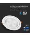 20W Ø17cm LED spotlight - Hul: Ø14,5 cm, Mål: Ø17 cm, 3 cm høj, Samsung LED chip