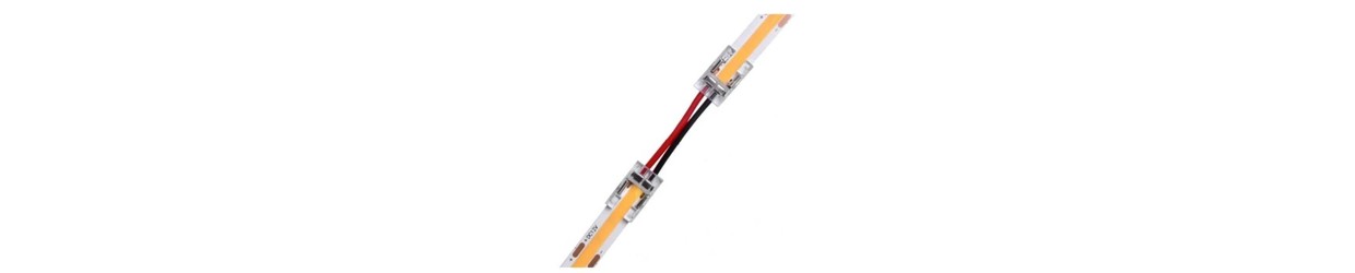 Enkeltfarvet COB LED strip tilbehør 12V/24V