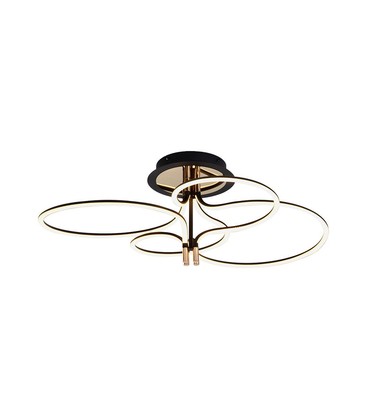 36W LED designer pendel i guld og sort finish som et stilfuldt alternativ til standard armaturer.