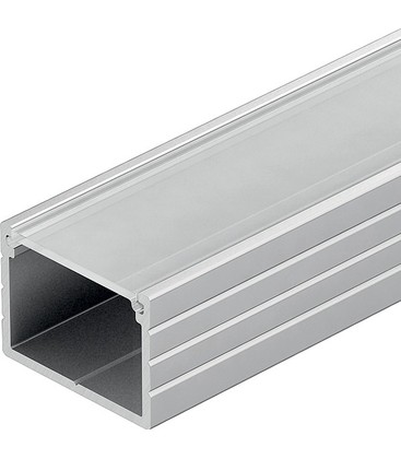Bred aluminiumsprofil med matteret cover til professionel montering af LED strips.